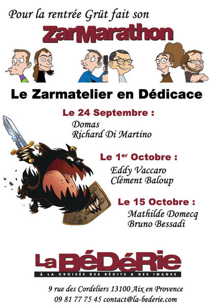 Le Zarmarathon : Dédicaces en série du Zarmatelier